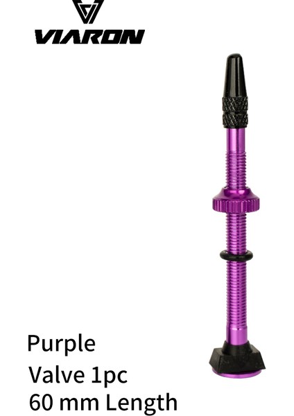 60MM Mor 1 Adet Tarzı Vıaron Bisiklet Valfı Mtb Yol Bisikleti Tüpüsüz Lastik Dönüşümü Eloksal Alüminyum Alaşımlı Sızdırmazlık Aksesuarları (Yurt Dışından)