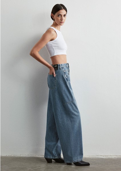 Rosalie Iconic Puslu Indigo Mavisi Jean PANTOLON1010778-88189 indirimleri
