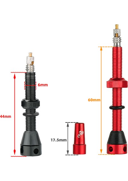 VF44G Siyah C Stili Mtb Yol Bisikleti Tubeless Karbon Jantlar Için Makine Işlenmiş Anodize Nipel ile Deemount Fv Valf mm C W Aracı (Yurt Dışından)