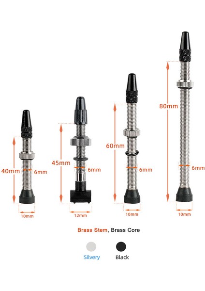 60 mm Pirinç Gümüş Bb Stili Deemount mm Bisiklet Tüpüsüz Lastik Presta Valfı Pirinç Gövde Pirinç Gövde W Alaşım ve Aracı (Yurt Dışından) modelleri