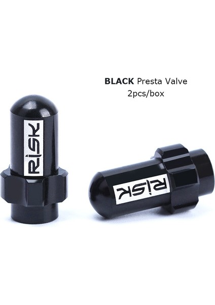 Presta Vana Siyah Stili 2 Adet Kutu Risk Hafif Alüminyum Alaşımlı Dağ Yol Bisikleti Lastik Presta Schrader Vana Kapağı Toz Kapağı (Yurt Dışından)