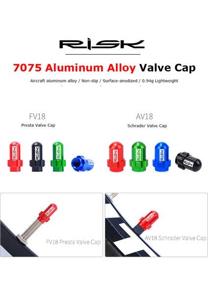 Presta Vana Siyah Stili 2 Adet Kutu Risk Hafif Alüminyum Alaşımlı Dağ Yol Bisikleti Lastik Presta Schrader Vana Kapağı Toz Kapağı (Yurt Dışından)