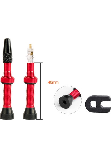 Kırmızı Stil Zezzo® mm Bisiklet Alüminyum Vana Çekirdeği Fv Presta Tüpsüz Lastik Valf Yol Bisikleti Mtb Meme Wtool Alüminyum Vana Kapağı (Yurt Dışından)