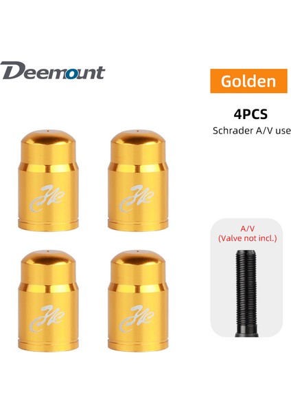 Schrader Altın 4 Adet Tarzı Deemount Radyo Ya Da Presta Meme Kapağı Bisiklet Valf Alaşımlı Kapak Isteğe Bağlı Av Fv Hafif Paslanma ve Aşınma Direnci Ücretsiz (Yurt Dışından)