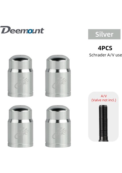 Schrader Silver 4 Adet Tarzı Deemount Radyo Ya Da Presta Meme Kapağı Bisiklet Valf Alaşımlı Kapak Isteğe Bağlı Av Fv Hafif Paslanma ve Aşınma Direnci Ücretsiz (Yurt Dışından)