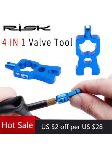 RL214 Stili Risk 4 In 1 Bisiklet Vana Çekirdek Aracı Çok Fonksiyonlu Anahtar Presta Lastik Vana Kapakları Taşınabilir Mtb Yol Bisikleti Sökme Kurma Aracı (Yurt Dışından) fiyatları