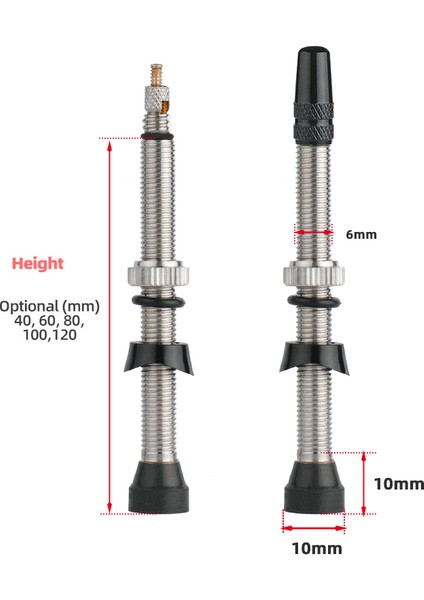 40MM Pirinç Siyah Stil Deemount mm Pirinç Veya Alaşım Gövde Bisiklet Fv Presta Tüp Yoklama Lastik Valfi Yol Bisikleti Mtb Meme Wtool Alaşım Valf Kapağı (Yurt Dışından)