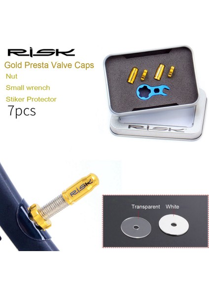 Set2-Presta Stili Sıcak 1 Set Titanyum Bisiklet Prestaschrader Vana Kapağı Mtb Bisiklet Lastiği Lastik Dönüşüm Gaz Toz Örtüsü Bisiklet Aksesuarları (Yurt Dışından)