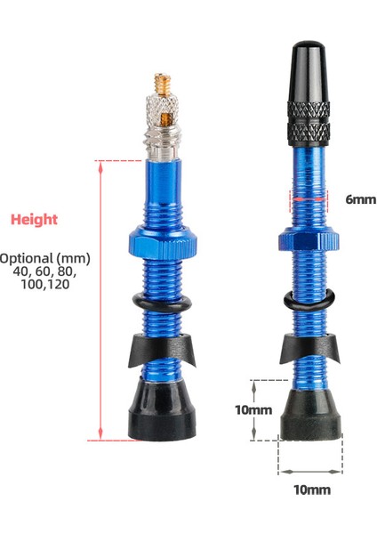 100 mm Alaşımlı Siyah B Stili Yol Tüpüsüz Jantlar Için 1 Çift mm Presta Valf, Pirinç Çekirdekli W Alaşım Kapak ve Aracı (Yurt Dışından) indirimleri