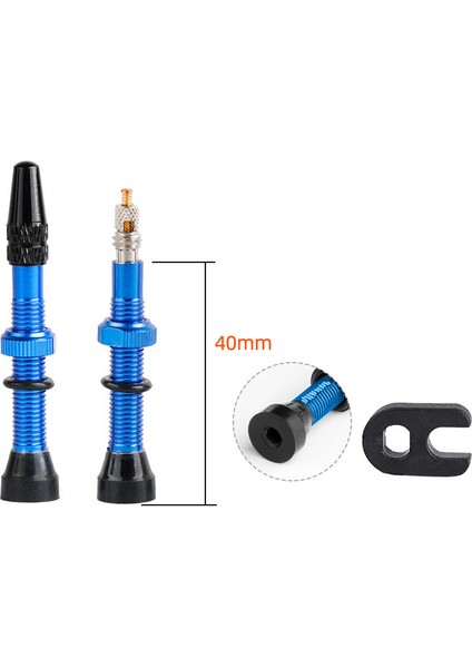 Mavi Stil Zezzo® mm Bisiklet Alüminyum Vana Çekirdeği Fv Presta Tüpsüz Lastik Valf Yol Bisikleti Mtb Meme Wtool Alüminyum Vana Kapağı (Yurt Dışından)
