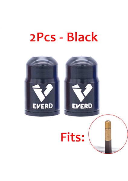 Siyah - Schrader Stiline Uyar 2 Adet Alüminyum Lastiği Vana Kapağı Ultrahafif Dağ Yol i Lastik Kapağı Schrader Presta Lastik Vana Koruyucu Mtb Aksesuarları (Yurt Dışından)