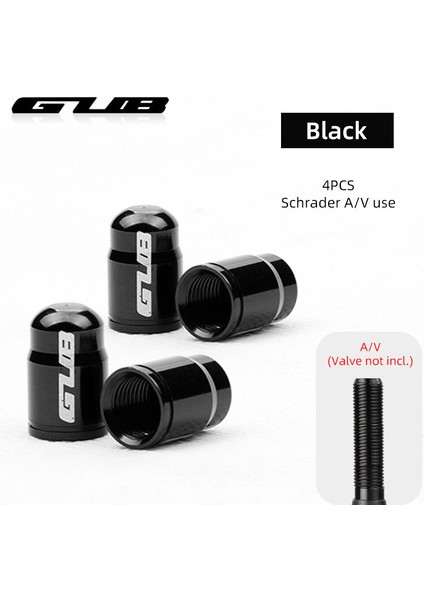SCHRADERBLACK4PCS Stili Gub Bisiklet Valf Kapağı Opsiyonel Schrader Av Presta Fv C-Machined Alaşım Anodize Nipel Kapağı Paslanmaz Ücretsiz (Yurt Dışından)