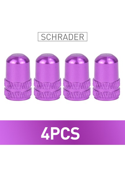 4 Adet Mor Av Tarzı Alüminyum Alaşım Bisiklet Lastik Presta Valf Kapağı Bisiklet Koruyucu Yol Mtb Lastik Toz Geçirmez Avfv Valf Bisiklet Aksesuarları (Yurt Dışından)
