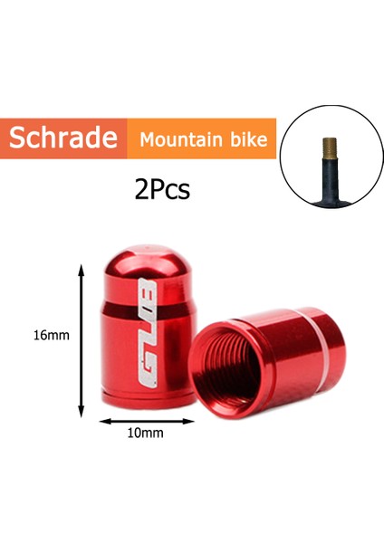 Mtb Stili Için Kırmızı 2 Adet Alüminyum Bisiklet Lastik Vana Kapağı Hafif Yol Dağ Bisikleti Vana Kapağı Prestaschrader Lastik Vana Koruyucu Mtb Aksesuarı (Yurt Dışından)