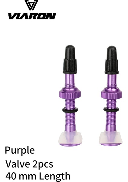 40MM Mor 2 Adet Stil Vıaron Bisiklet Valfı Mtb Yol Bisikleti Tüpüsüz Lastik Dönüşümü Eloksal Alüminyum Alaşımlı Sızdırmazlık Aksesuarları (Yurt Dışından)