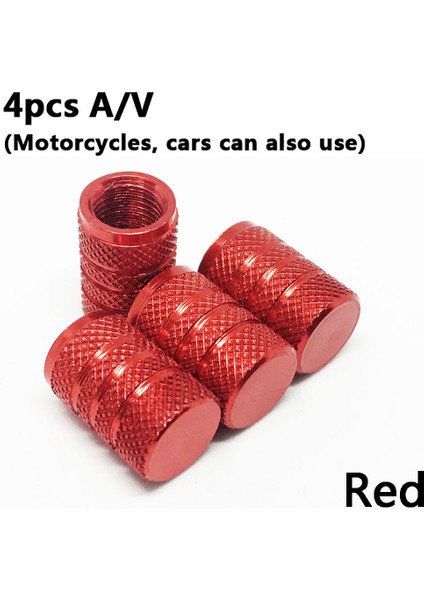4 Adet Kırmızı Stil 4 Adet Bisiklet Tekerlek Lastik Kapaklı Araba Motosiklet Kamyon Evrensel Tüp Lastik Bisiklet Av Sv Amerikan Hava Valfı Kapağı Toz Geçirmez 10 Renk (Yurt Dışından)