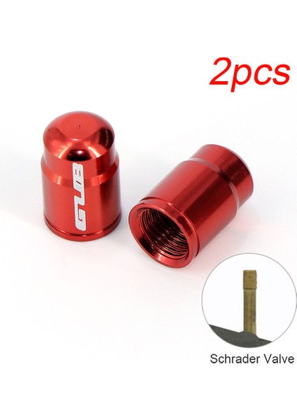Schrader Stili Için Kırmızı 2 Adet Bisiklet Aksesuarı Alüminyum Bisiklet Lastik Valf Kapağı Presta Mtb Yol Bisikleti Iç Lastik Valf Kapağı Avfv Evrensel Araba Motosiklet (Yurt Dışından)