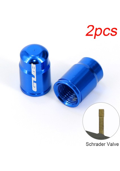 Schrader Stili Için Mavi 2 Adet Bisiklet Aksesuarı Alüminyum Bisiklet Lastik Valf Kapağı Presta Mtb Yol Bisikleti Iç Lastik Valf Kapağı Avfv Evrensel Araba Motosiklet (Yurt Dışından)
