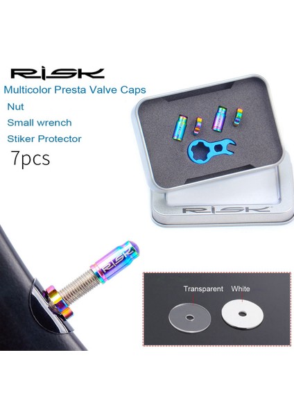 Set1-Presta Stili Sıcak 1 Set Titanyum Bisiklet Prestaschrader Vana Kapağı Mtb Bisiklet Lastiği Lastik Dönüşüm Gaz Toz Örtüsü Bisiklet Aksesuarları (Yurt Dışından)