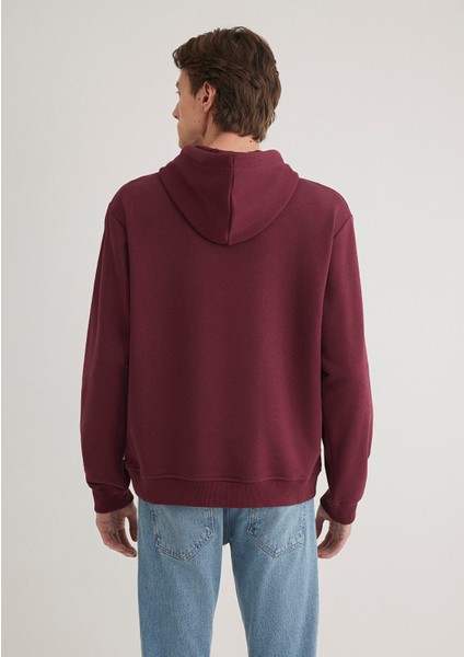 Mavi Logo Baskılı Bordo Sweatshirt 0S10196-70426