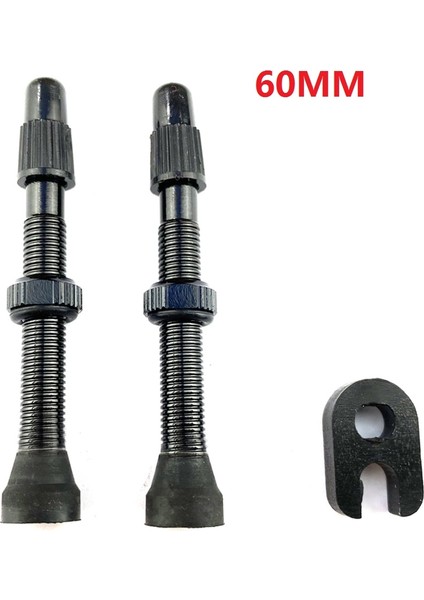Siyah 60MM Tarzı Yol ve Dağ Bisikleti Için Uyumlu Tüplü Lastikler Için Hava Pompası Valfi- Bakır Çekirdek Alüminyum Gövde Tüpsüz Lastik Mühürleyici (Yurt Dışından)
