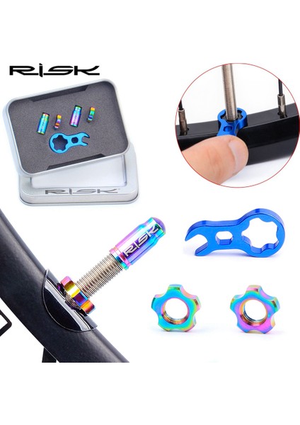 2 Adet Çoklu Presta Stili Titanium Alaşımlı Prestaschrader Valf Kapağı ve Somun Bisiklet Lastik Dönüşüm Gaz Toz Kapağı (Yurt Dışından) fiyatları