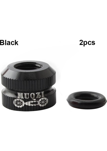 Siyah 2 Adet Tarzı Alüminyum Alaşım Bisiklet Vakum Lastik Aksesuarları Bisiklet Lastikleri Tüp Valf Kapakları Kilit Somun Yedek Hukuk Ağzı Somunları (Yurt Dışından)