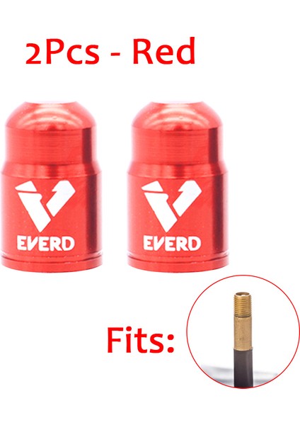 Kırmızı- Schrader Stiline Uyar 2 Adet Alüminyum Bisiklet Lastiği Vana Kapağı Ultrahafif Dağ Yol Bisikleti Lastik Kapağı (Yurt Dışından)