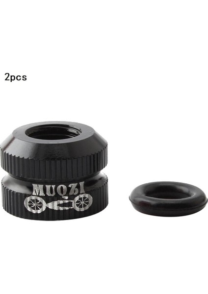 2 Adet Siyah Stil Mtb Yol Bisikleti Tüp Yokluğu Lastik Presta Valf Somunu Bisiklet Iç Lastik Valf Kapakları Vakum Lastik Nozul Kilitleme Somunu Yedek Parçaları (Yurt Dışından)