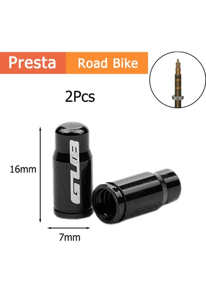 Presta Stili Için Siyah 2 Adet Alüminyum Bisiklet Lastik Valf Kapağı Schrader Presta Lastik Valf Koruyucu Ultrahafif Dağ Yol Bisikleti Valf Kapağı Mtb Aksesuarı (Yurt Dışından)