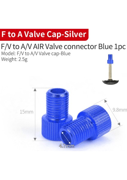 Bağlayıcı Mavi 1 Adet Tarzı Jshou Bisiklet Schrader Sclaverand Presta Vana Kapakları Adaptörü Pompala Presta Tekerlekler Gaz Nozulu Boru Bisiklet Aksesuarları (Yurt Dışından)