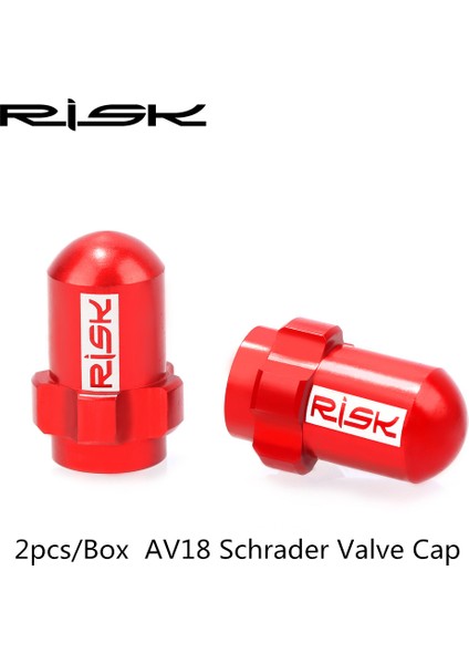 AV18 Kırmızı 1 Çift Stili 2 Adet Kutu Lastik Valfı Risk Hafif Alüminyum Alaşım Dağ Yol Bisikleti Bisiklet Lastik Fv Av Presta Schrader Valf Kapağı Toz Kapağı (Yurt Dışından)