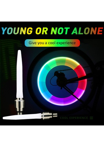 Renkli Stil 2 Adet Bisiklet Lastik Gaz Nozulu Işıklı Jant Çubuğu Valf Çekirdeği Bisiklet Aydınlatma Lastik Tekerlek Konuşlu LED Bisiklet Akıllı Spor Sensör Işığı (Yurt Dışından) indirimleri