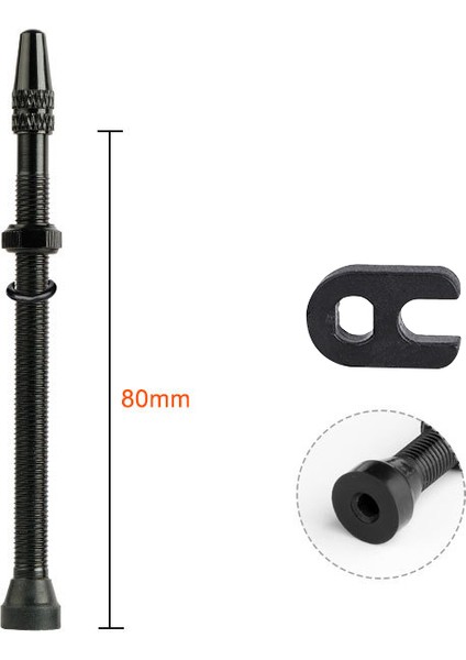 Siyah 80MM Tarzı 2 Adet Vana Kapak mm Gövde Bisiklet Fv Presta Tüpsüz Lastik Valf Bisiklet Mtb Meme Aracı Alaşım Vana Kapak Bisiklet Aksesuarları (Yurt Dışından)