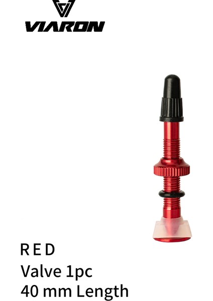 40MM Kırmızı 1 Adet Tarzı Vıaron Bisiklet Valfı Mtb Yol Bisikleti Tüp Yok Lastik Dönüşümü Eloksal Alüminyum Alaşımı Sızdırmazlık Aksesuarları (Yurt Dışından)