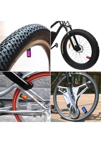 Gül Kırmızı Stili Tekerlek Lastik Kaplı Araba Kamyon Tüp Lastik Bisiklet Aksesuarları Için 4pc Evrensel Toz Geçirmez Alüminyum Alaşım Bisiklet Kapağı (Yurt Dışından) fiyatları