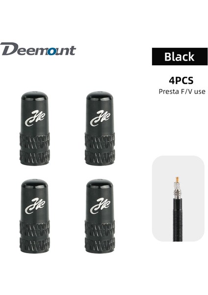 Presta Siyah 4 Adet Tarzı Deemount Radyatör Veya Presta Nipple Kapak Bisiklet Valfı Alaşım Kapağı Seçenekli Av Fv Hafif Paslanma ve Erozyon Karşıtı Ücretsiz (Yurt Dışından)