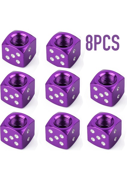 8 Adet Mor Tarzı Yüksek Kaliteli Tekerlek Valf Kapağı Lastik Hava Valfi Kapağı Araç Bagaj Dağ Yol Bisikleti Bisiklet Tekerlek Jant Aksesuarları (Yurt Dışından)