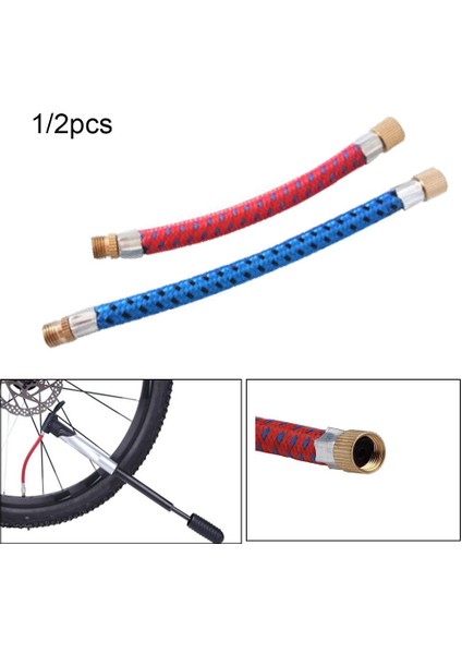 Kırmızı 2 Adet Tarzı Taşınabilir Daha Uzun Kullanıcı Dostu Av Iğne Vana Bisiklet Pompaları Tüp Boru Kablo Bisiklet Hortumu Adaptör Pompası Uzatma Hortumu (Yurt Dışından) modelleri