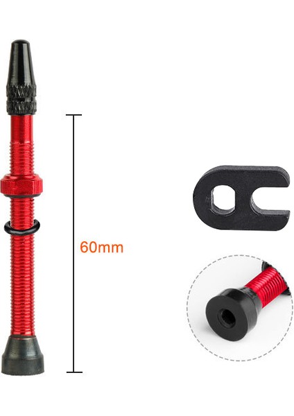 Kırmızı 60MM Tarzı 2 Adet Vana Kapak mm Gövde Bisiklet Fv Presta Tüpsüz Lastik Valf Bisiklet Mtb Meme Aracı Alaşım Vana Kapak Bisiklet Aksesuarları (Yurt Dışından)
