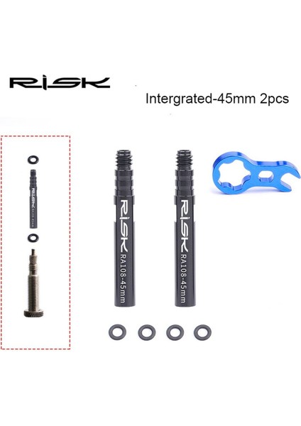 No.1 Tarzı Yüksek Entegre Çıkarılabilir Bisiklet Iç Lastikleri Presta Valf Uzatma Uzatma ile Çekirdek Anahtarı Alüminyum (Yurt Dışından)