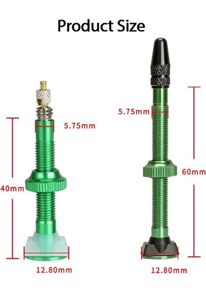 No.2 Tarzı Yol Bisikleti Tüpüsüz Lastikler Için mm Bisiklet Valfi Alaşım Tüpüsüz Sızdırmazlık Uyumlu Vakum Nozulu Bisiklet Aksesuarları (Yurt Dışından)