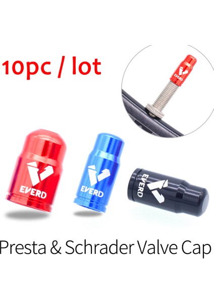 Presta'ya Uyar - Mavi Stil Yeni Prestaschrader Bisiklet Vanası Kapağı Alüminyum Alaşımı Fransız-Amerikan Bisiklet Lastik Vana Kapak Toz Geçirmez Tekerlek Koruyucu (Yurt Dışından) modelleri