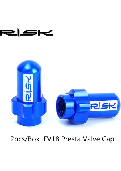Presta Vana Mavi Tarzı 2 Adet Risk Hafif Alüminyum Alaşımlı Dağ Yol Bisikleti Lastik Fv Av Presta Schrader Valf Kapağı Toz Kapağı (Yurt Dışından)