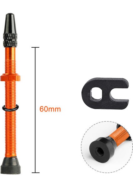 Turuncu 60MM Tarzı 2 Adet Vana Kapak mm Gövde Bisiklet Fv Presta Tüpsüz Lastik Valf Bisiklet Mtb Meme Aracı Alaşım Vana Kapak Bisiklet Aksesuarları (Yurt Dışından)