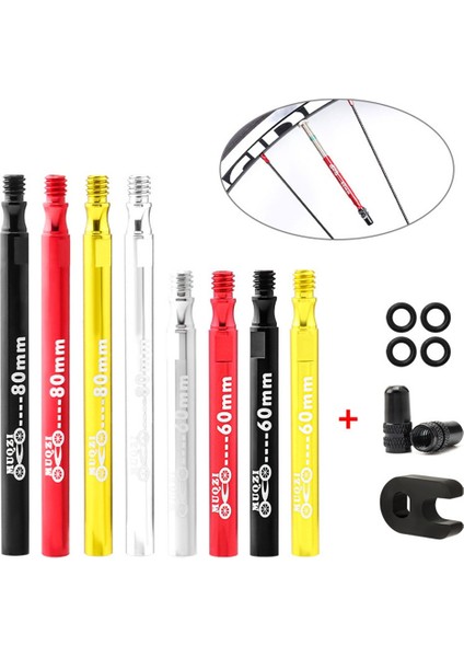 SIYAH80MM Tarzı 2 Adet Bisiklet Presta Valf Iç Lastik Uzatma Alüminyum Alaşımlı Boyut mm Mtb Yol Bisikleti Tüpüsüz Jant Valf Aksesuarları (Yurt Dışından) fiyatları