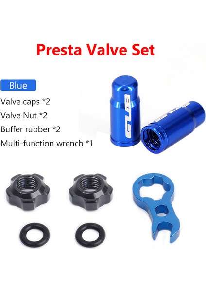 1 Takım Mavi Tarzı 2 Adet Alüminyum Bisiklet Lastik Valf Kapağı ve Somun Seti Mtb Yol Bisikleti Tüp Valf Kapağı Avfv Schrader Valf Kapağı Presta Valf Kapak (Yurt Dışından)