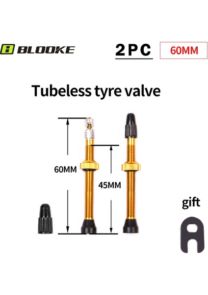 60 mm Altın Stili Bisiklet Tüpüsüz Valf Presta Fv Kap Core Dağ Nipel Wtool Için Mtb Yol Bisiklet Aksesuarları (Yurt Dışından)