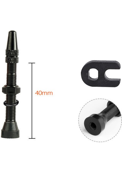 Siyah 40MM Tarzı 2 Adet Vana Kapak mm Gövde Bisiklet Fv Presta Tüpsüz Lastik Valf Bisiklet Mtb Meme Aracı Alaşım Vana Kapak Bisiklet Aksesuarları (Yurt Dışından)