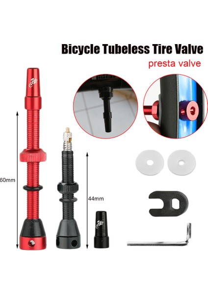 SIYAH-60MM Tarzı Dağ / Yol Bisikleti Için 1 Çift Lastiksiz Presta Valfi Ste Fv Meme Pirinç Çekirdek Presta Valfi Gövde Kiti (Yurt Dışından) fiyatları